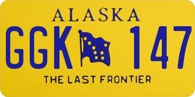 AK license plate GGK147