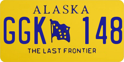 AK license plate GGK148