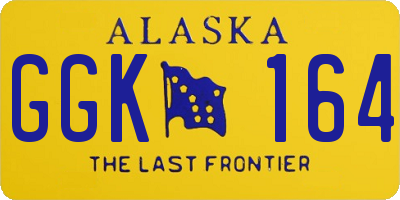 AK license plate GGK164