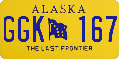 AK license plate GGK167