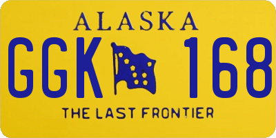 AK license plate GGK168