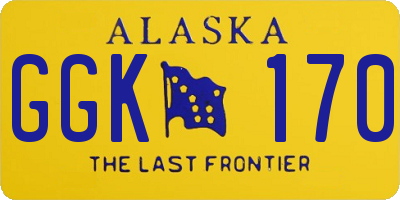 AK license plate GGK170