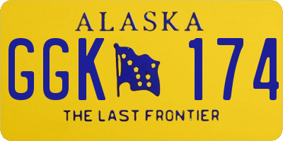 AK license plate GGK174