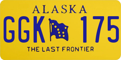 AK license plate GGK175