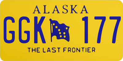 AK license plate GGK177