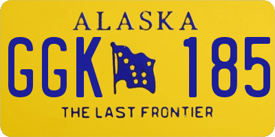AK license plate GGK185