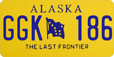 AK license plate GGK186