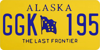 AK license plate GGK195