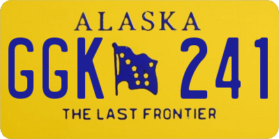 AK license plate GGK241