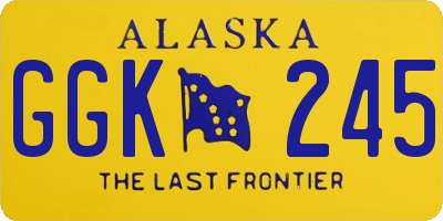 AK license plate GGK245