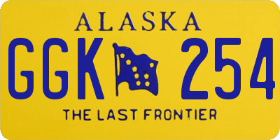 AK license plate GGK254