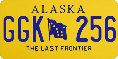 AK license plate GGK256