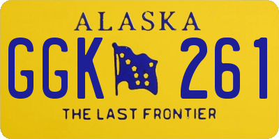 AK license plate GGK261