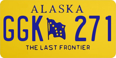 AK license plate GGK271