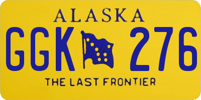 AK license plate GGK276