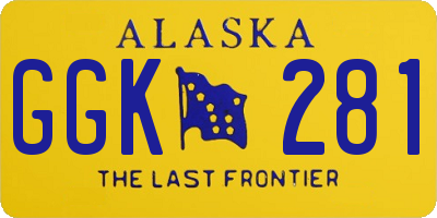AK license plate GGK281