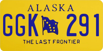 AK license plate GGK291