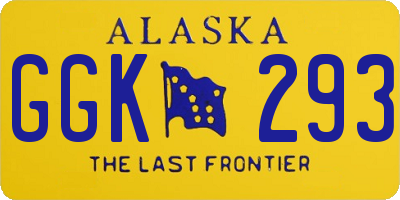 AK license plate GGK293