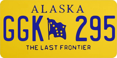 AK license plate GGK295