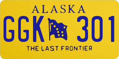 AK license plate GGK301