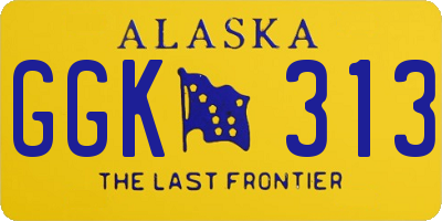 AK license plate GGK313