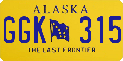 AK license plate GGK315