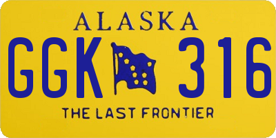 AK license plate GGK316