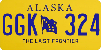 AK license plate GGK324