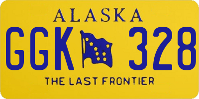 AK license plate GGK328