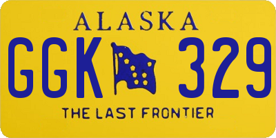 AK license plate GGK329