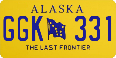 AK license plate GGK331