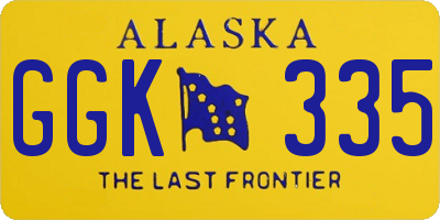 AK license plate GGK335
