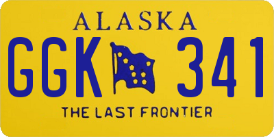 AK license plate GGK341