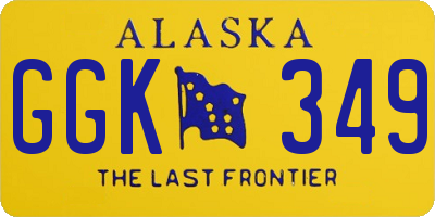 AK license plate GGK349