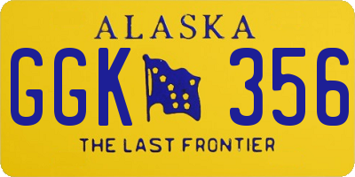 AK license plate GGK356
