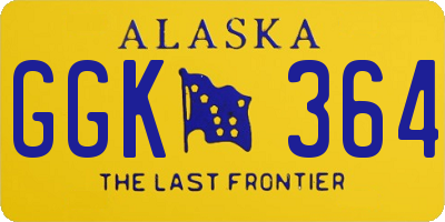 AK license plate GGK364