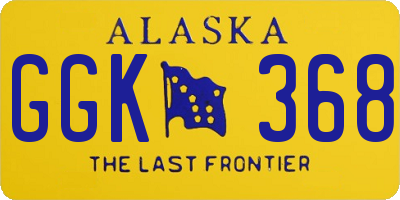 AK license plate GGK368