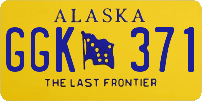 AK license plate GGK371