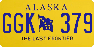 AK license plate GGK379