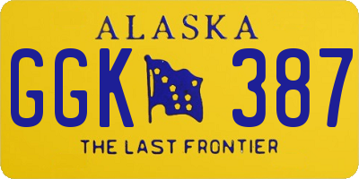 AK license plate GGK387