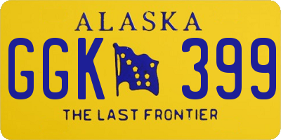 AK license plate GGK399