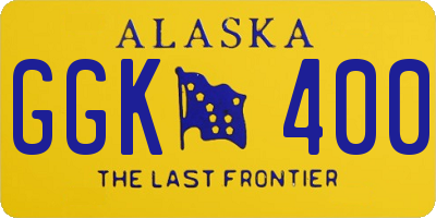 AK license plate GGK400