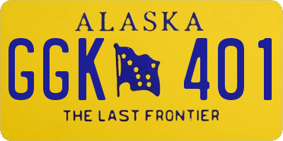 AK license plate GGK401