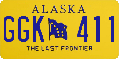 AK license plate GGK411