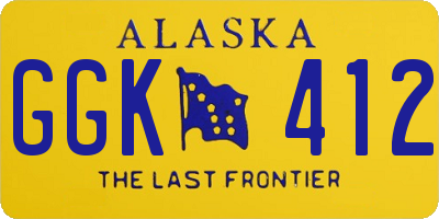AK license plate GGK412