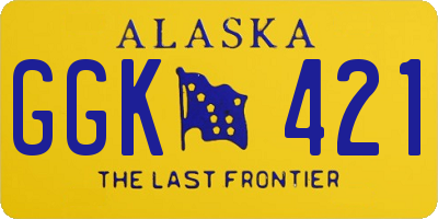 AK license plate GGK421