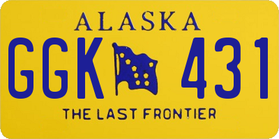 AK license plate GGK431