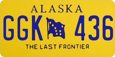 AK license plate GGK436