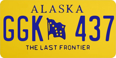 AK license plate GGK437