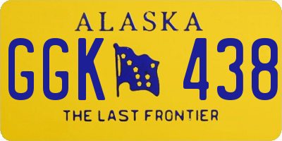 AK license plate GGK438